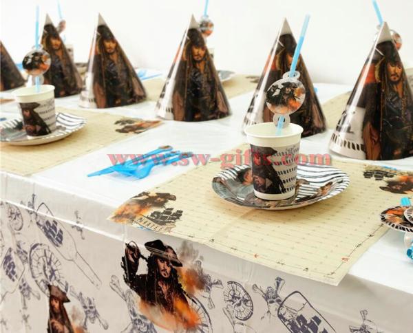 Pirates of the Caribbean Kids Birthday Party Decoration Set Party Supplies Baby Birthday Party Pack event party supplies