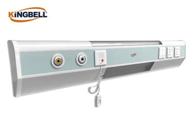 KB6200B Blue Hospital Bed Head Panel 1000mm Length Two Pcs Gas Outlets