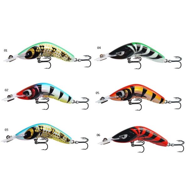 6 PCS Minnow Fishing Lures Crank bait Pike Lure Freshwater Hard Baits Swim Bait 17G 4 INCH