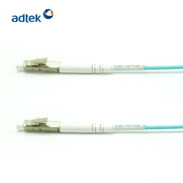LC To LC Fiber Patch Cable Multimode Duplex OM3 / OM4 MM Fiber 2 Cores