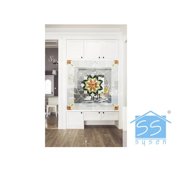 Панели стеклянного окна поплавка скошенные ясностью, латунные желтые панели стекла двери диаманта