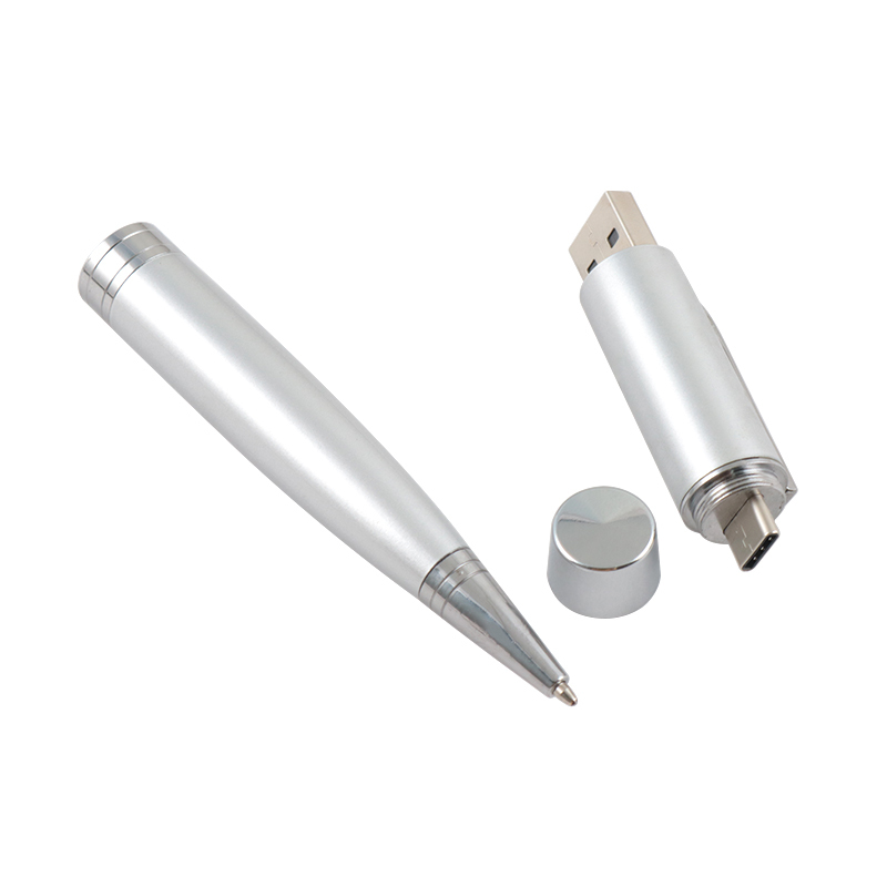CE ROHS FCC Certified Pen USB Flash Drive with USB 2.0 and USB 3.0 Compatibility - Dual Function Pen and Flash Drive