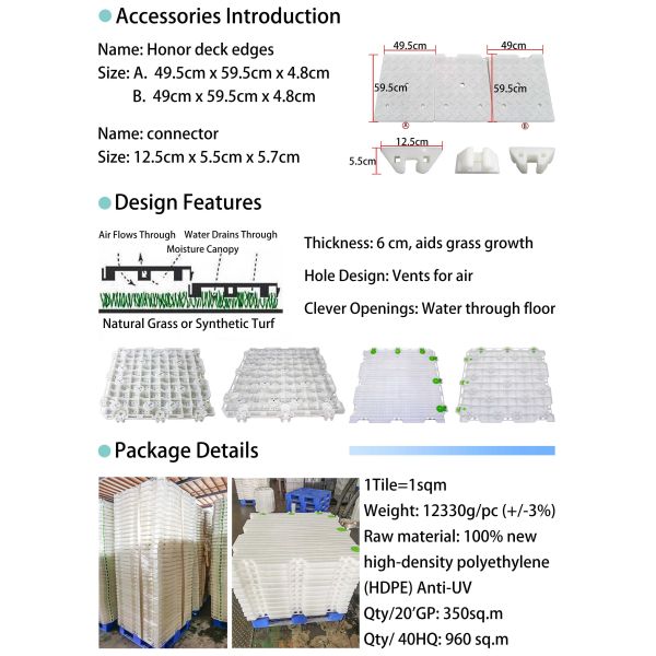 High Impact Resistance Portable Event Flooring with Interlocking Design and 260 Tons/Sq.m Load Capacity