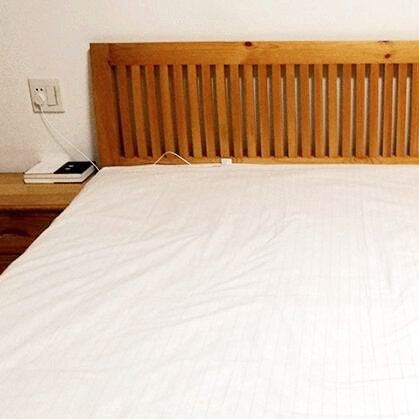 Maxsharer Organic Cotton Grounding Flat Sheet Twin Size Bedding 5% Silver Fiber with Earthing Grounding Cord Safety Product