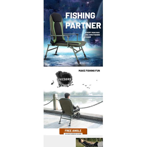 53x100x68cm Outdoor Foldable Fishing Chair 8kg Collapsable Fishing Chair