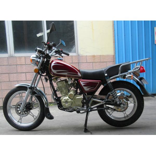 120km/h Speed GN Chopper Motorcycle 4 Stroke Air Cooling Engine Red Color