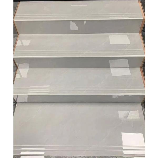 1200*470mm Marble Look Porcelain Tiles Full Body Polished Glazed Floor Stair Step Tiles