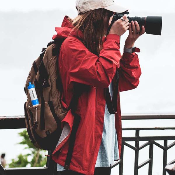 Survival Straw Emergency Water Filter Personal Purifier Portable Filtration Outdoor Camping Backpack Gear