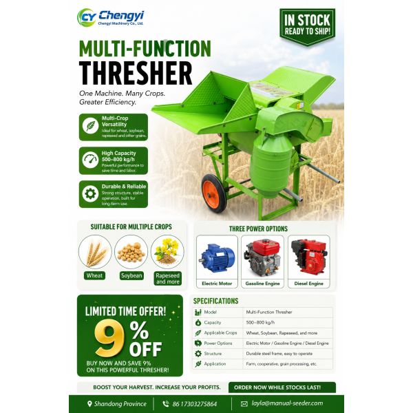 Grain Processing Multifunction Thresher Versatile Crop Separator Machine