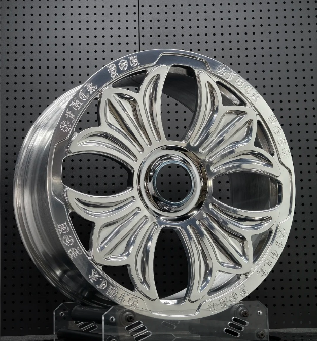 Custom Forged Wheels 24 Inch 8x170 Billet Aluminum Black/Silver CNC Machined for Ford F250 F350 Made to Order Custom Fitment
