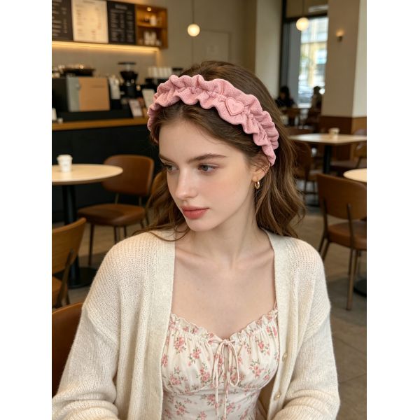Richstar Ruffle Headband for Women - Premium Textured Fabric with Feminine Ruffle Design and Lightweight Comfort for Daily Wear