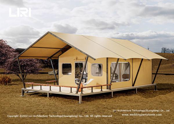 4.5m Span Luxury Glamping Tents Outdoor Desert Mongolian Nomad Safari Lodge