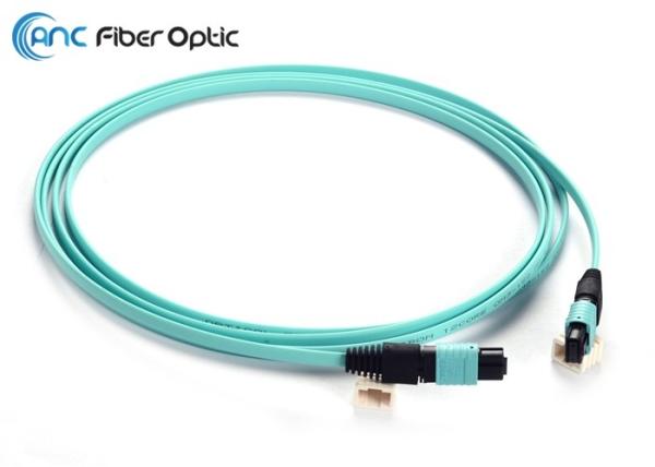Ribbon Fiber Optic Cable Types SM OM3 12 Fiber MPO Female To MPO Female