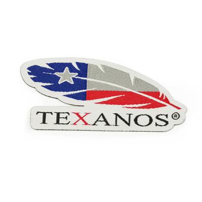 Polyester Threads Iron On Woven Patch Size Customized Logo Patches For Clothing