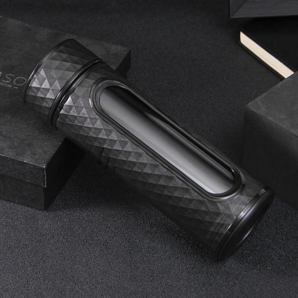 Bottle de vidrio de 400 ml libre de BPA de doble capa de vidrio botella de agua caliente para bebidas calientes alta concentración de H2