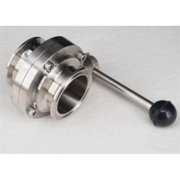 Quick Install Butterfly Stainless Steel Sanitary Valves Welded Ends