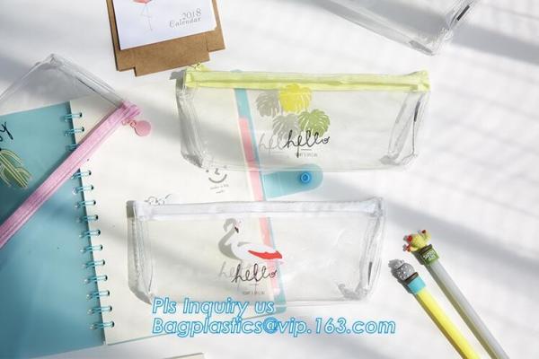 Eco Friendly Silicone Cylinder Zipper Bag, pu book band with elastic band, student pecil bag, Multi-Purpose Clip-On Zipp