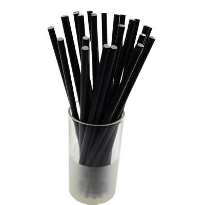 Individual Paper Wrapped Black and White Drinking Straws with Personalized Pattern