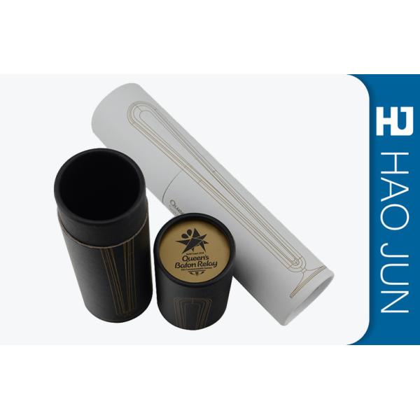 Black And White Paper Cardboard Cylinder Tubes For Wine Gift Packaging