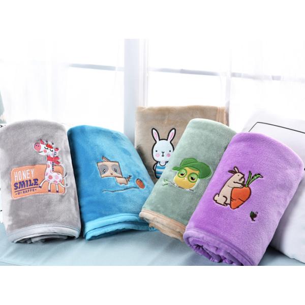 Cute Kids Cartoon Soft Flannel Fleece Blanket Animal Print For Christmas Gift
