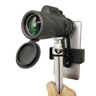 telescópio do monocular do telefone celular 16x52 com adaptador e tripé de Smartphone