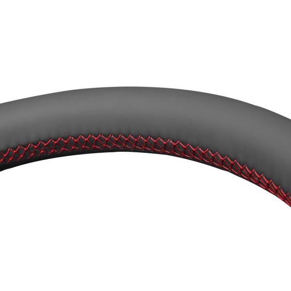 Black Genuine Leather Steering Wheel Cover for Mazda BT-50 BT50 2012-2020 Sports Design