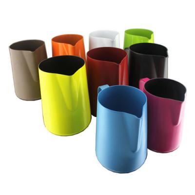 2017 new design coffee accessory colorful stainless steel milk jug milk pitcher