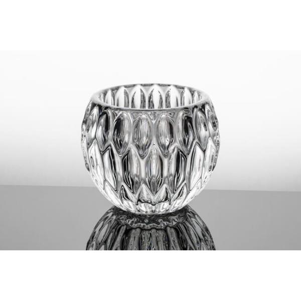 Crystal Home Decoration Glass Lead Free Teardrop Votive Candle Holder 8.8cm Height