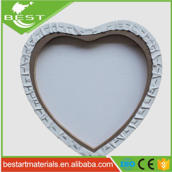 Heart Shape Stretched Canvas 30x30cm Cotton Blank for Painting
