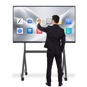 4K Resolution 50 Point Multi Touch Interactive Digital Whiteboard with Android 14.0 & Windows i5/i7 for Modern Classrooms