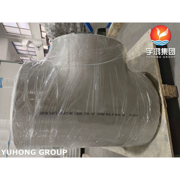 ASTM A403 WP347-WX  EQUAL TEE ASME B16.9 Excellent Resistance To Intergranular Corrosion And High Temperature Strength