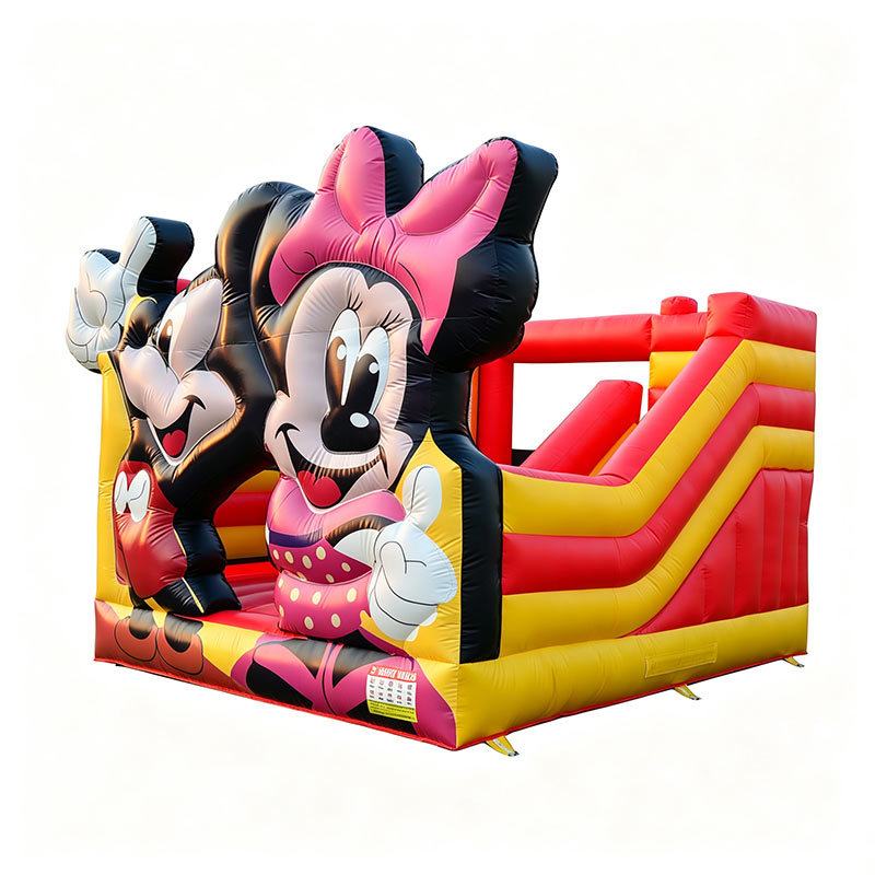 Cute Cartoon Mouse Inflatable Bouncy Castle Slide Combo Kids Jumping House for Birthday Party Rental Outdoor Fun