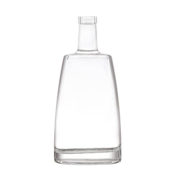 Super Flint Glass Material 750ml Custom Logo Glass Bottle for Brandy Whisky Vodka Gin
