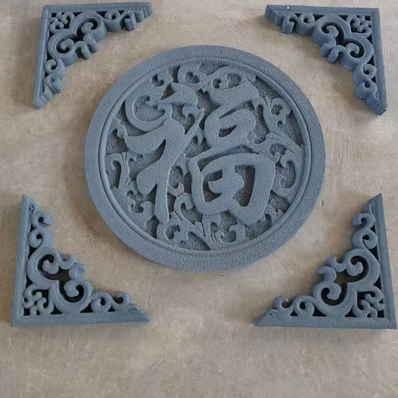 Custom Modern Foam Ceramic Decorative Relief Mural Mountain Flower Back-Shaped Line Hotel Window Waist Lines Moisture Proof