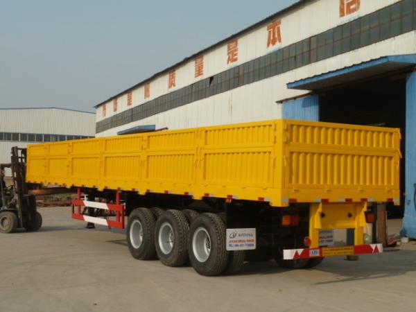40 60 toneladas Parede lateral Cargo Semi-Carrier Trailers com 4 eixos e multifuncional
