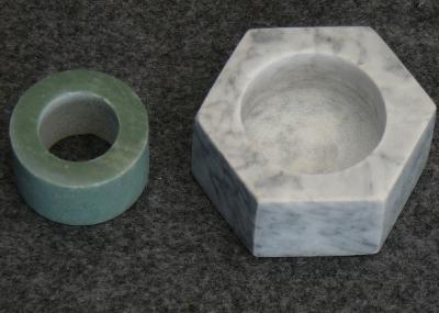 Hexagon Shape Stone Candle Holders , Marble T Light Candle Holders 6x7.2x3.5cm