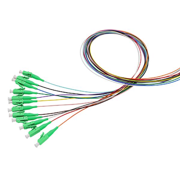 12 color LC apc upc patch cord g652d g657a2 0.9mm simplex fiber optic pigtail for FTTH