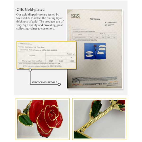 Everlasting love Rose Dipped in 24k Gold  Yellow Color Flower for Father's Day  ,births ,Christmas Gifts and Indoor Decoration