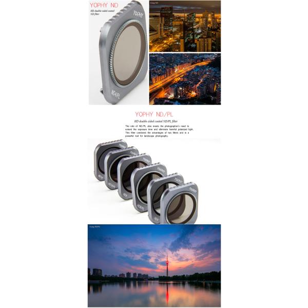 ND ND / PL Drop-in Drone Camera Lens Filters Compatible With DJI Mavic 2 Pro