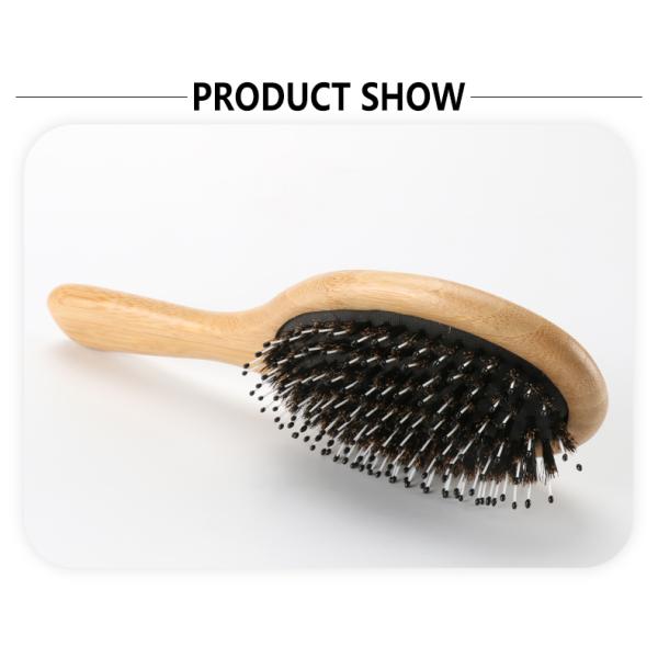 Laser Vent Wide Tooth Boar Bristle Hair Comb Wooden Anti Static Hair Brush For Women
