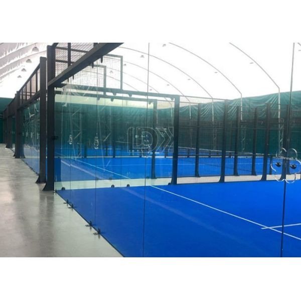 Blue Green Color Padel Court Curved Artificial Grass Sports Synthetic Turf Carpet