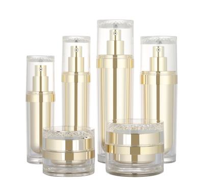 da composição acrílica plástica da beleza de 30ml 50ml 100ml 120ml grupo de creme luxuoso cosmético do skincare dos recipientes da garrafa 50g da loção