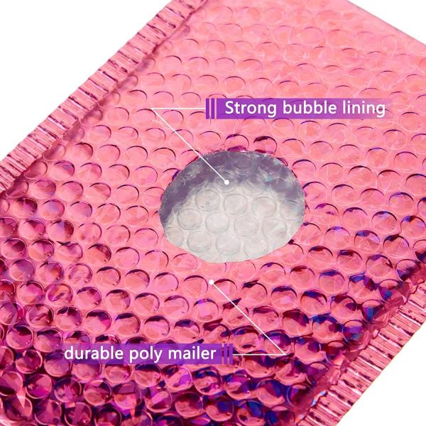 CTCX Custom Bubble Mailer Holographic Pink Holographic Bubble Mailer Holographic Bubble Packages