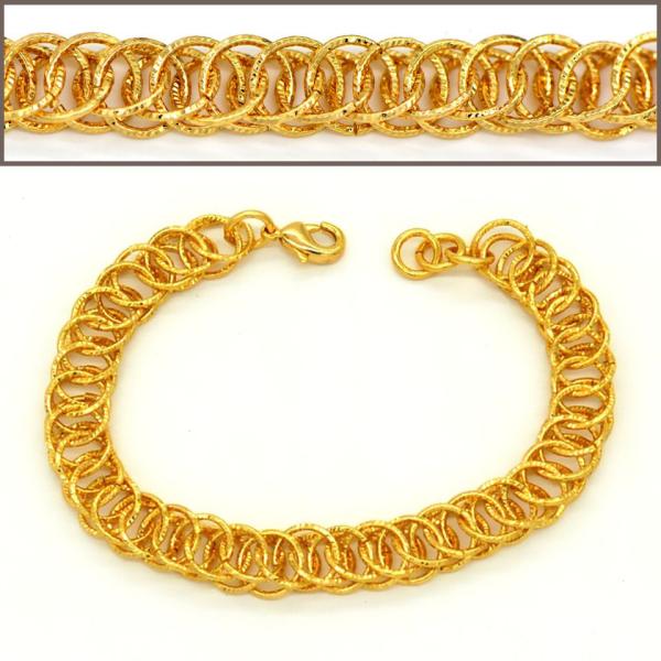 Hot Selling items Fashion jewelry Men or Womans bracelet Bangle 18K Real Gold Plated Link
