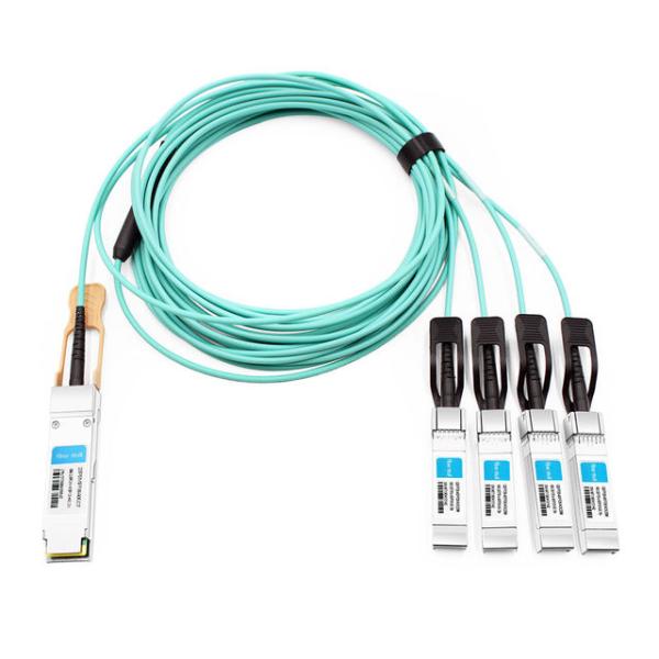 H3C QSFP28-4SFP28-AOC-20M Compatible 20m (66ft) 100G QSFP+ to Four 25G SFP28 Active Optical Breakout Cable