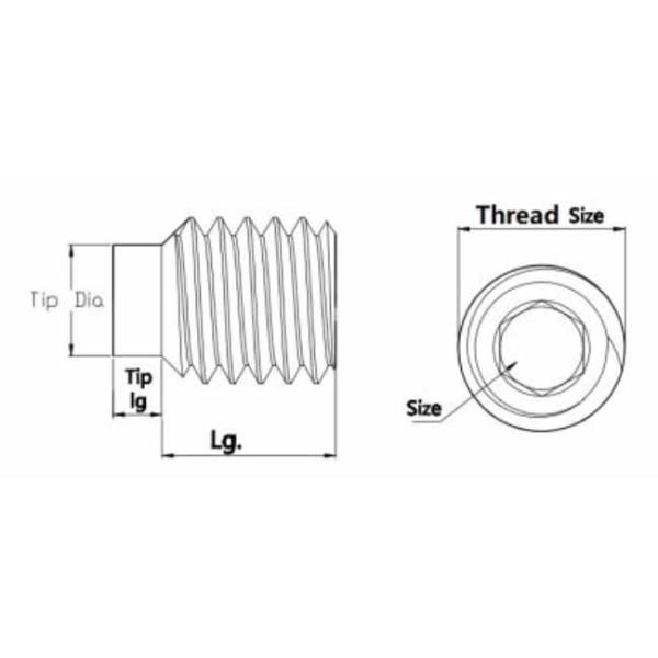 Setscrews нержавеющей стали подсказки PVC длины M8 4-8mm для ручек двери