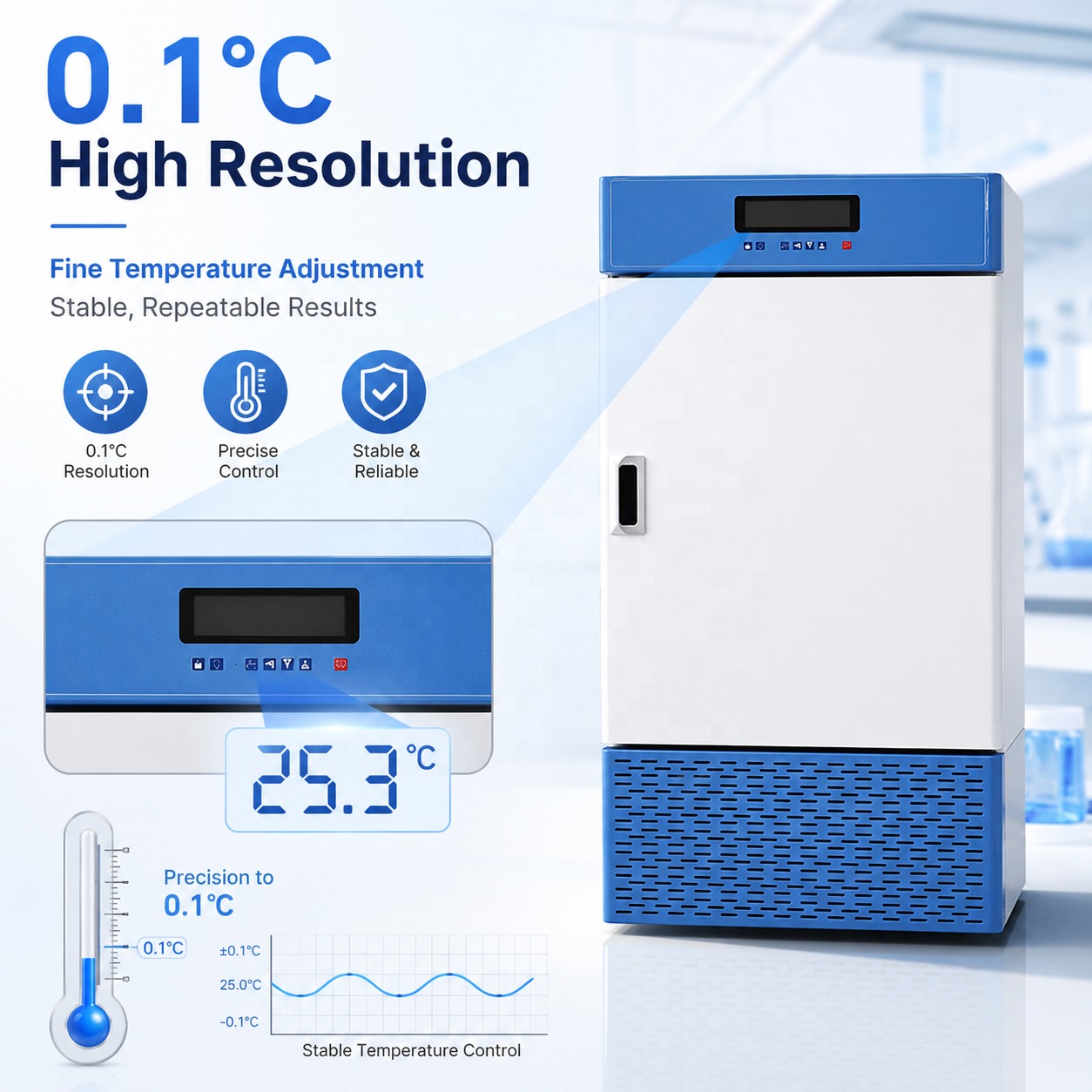 Cenlee Laboratory Constant Temperature and Humidity Incubator 0-65°C Range 40%-95%
