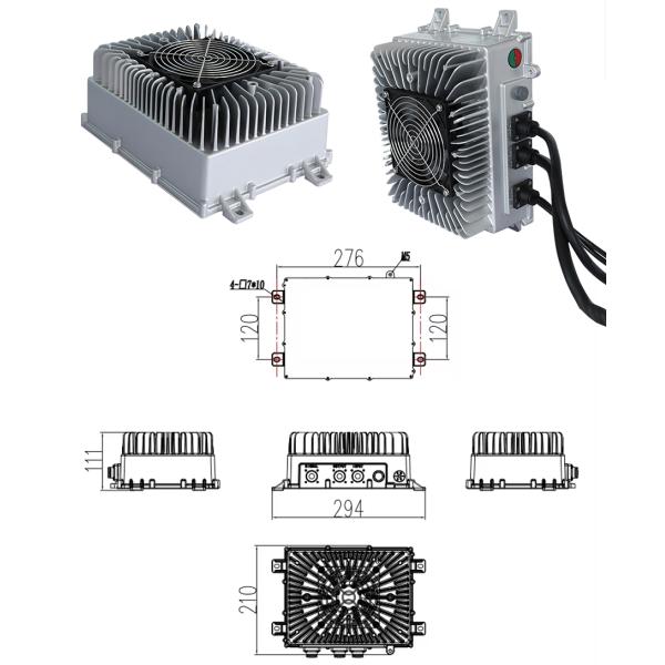 Cargador OBC IP67 de 3.3KW y 6.6KW, Cargador a bordo para vehículos eléctricos para baterías NCM LFP