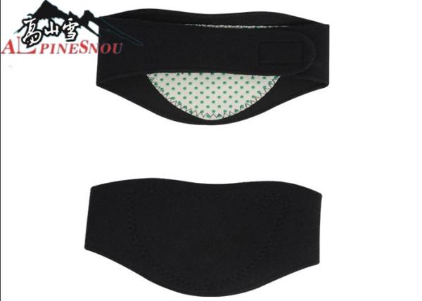 Tissu noir de Tourmaline de ceinture de soutien de cou d'aimants de chauffage d'individu pour les hommes et des femmes