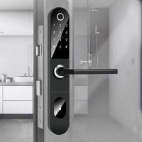 Silm Body Aluminum Alloy Smart Biometric Fingerprint Door Lock for Home